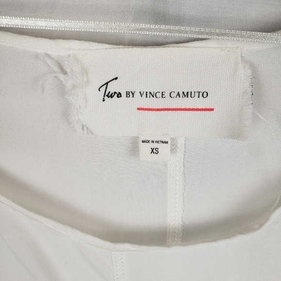 Two by Vince Camuto Off White Long Sleeve Shirt Sz XS - Picture 3 of 9